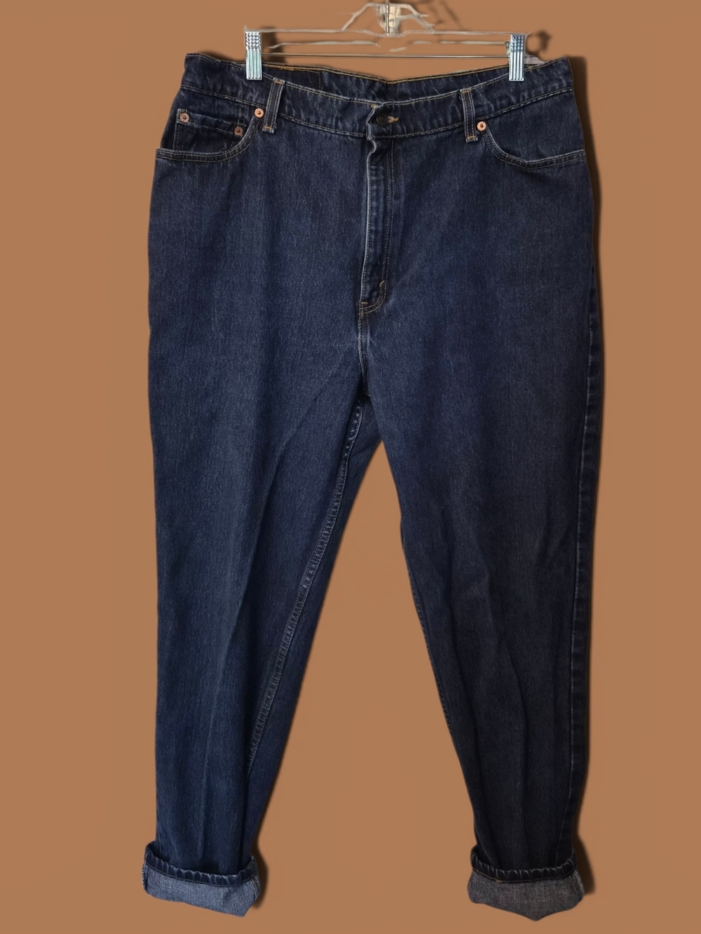 Vintage Levi's 550 Jeans Womens 18W M Made in USA Dark Wash Red Tab 90s Mom